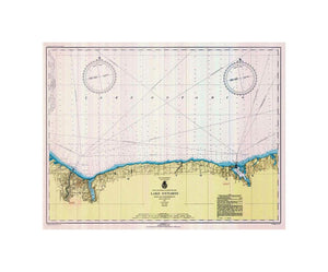 NOAA Historic Map, Lake Ontario Sodus Bay To Rochester Ny, 1943 Nautical Chart