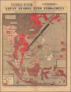 Pictorial review: Japan pushes into Indo-China; establishes naval and airplane bases at Saigon, Kamranh Bay, Nhatrang, Tourance, Bienhoa, Soctrang, Kompongtom and Pnompenh under agreement with Vichy Government., Pictorial review: Japan pushes into Indo-C