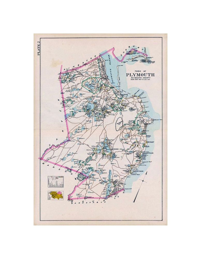 New Topographical Atlas of Surveys of Plymouth County... MA, Plymouth 1903 Plate 002