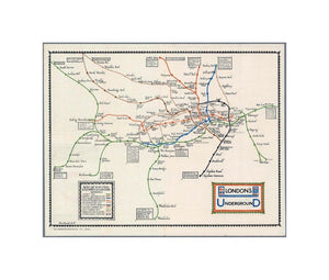 London Underground. McDnald Gill. (Cover title) Undergtound: What to see and how to travel. Map of the electric railways of London. Issued free Electric Railway House, Broadway, Westminster, S.W. The Dangerfield Printing Co., LTD., London. 1-3-22., Londo