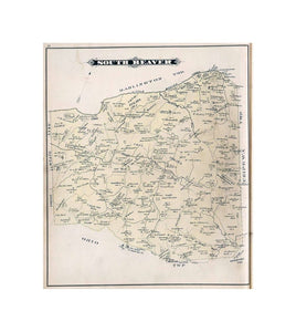 South Beaver. (to accompany) Caldwell's Illustrated, Historical, Centennial Atlas Of Beaver County, Pennsylvania. From actual Surveys by and under the directions of J.A. Caldwell. Assisted by C.T. Arms, Sr. C.E. J.A. Underwood, C.E. J.A. Howden. P.L. Mas