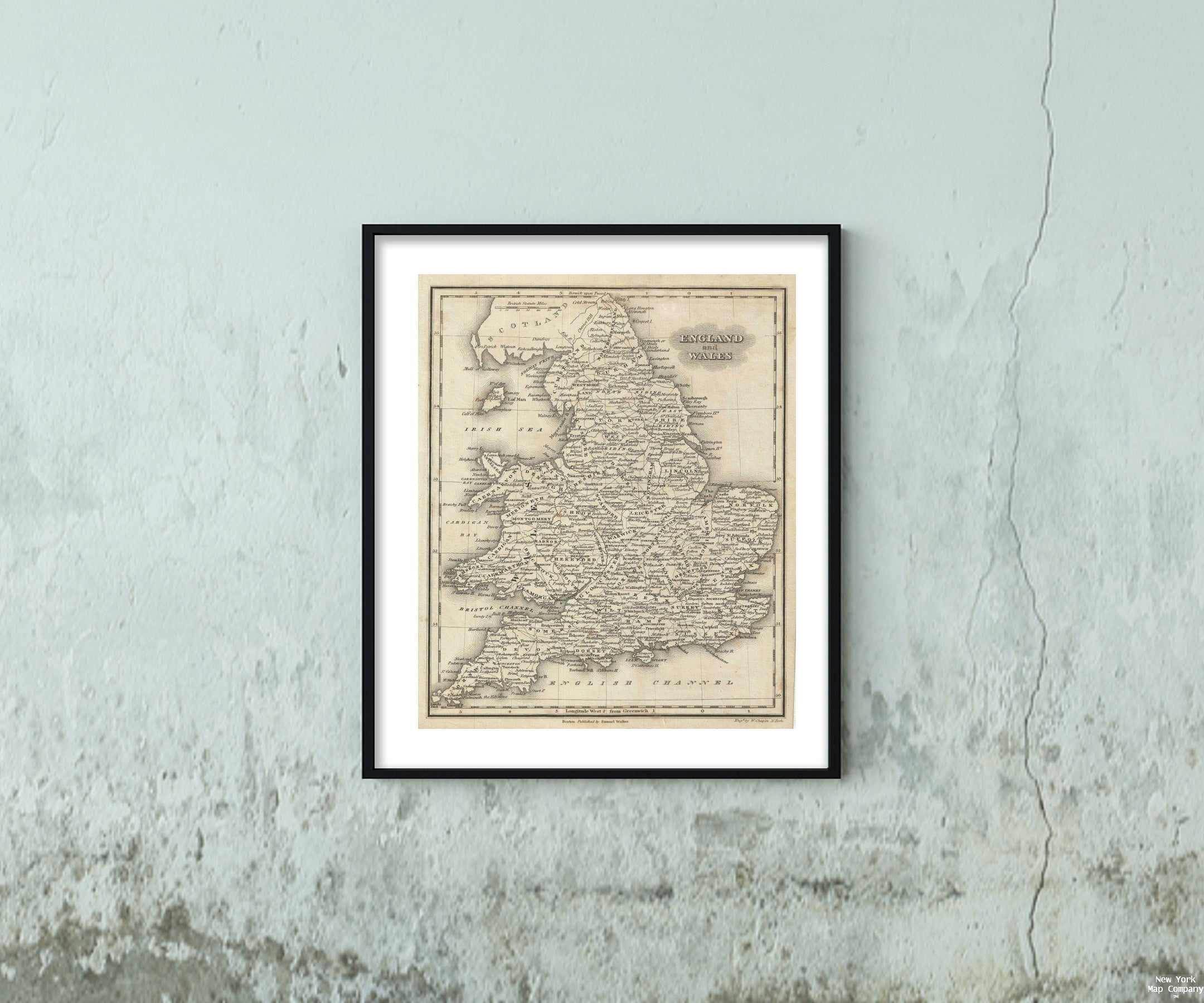 This is an attractive example of the 1828 Malte-Brun map of england and Wales. The map covers both england and Wales from Northumberland to Cornwall and includes the Isle of Man. Various, important rivers, islands, cities and other topographical details