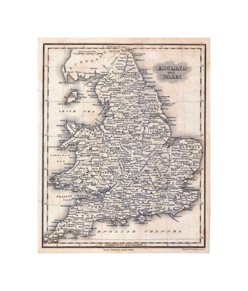 This is an attractive example of the 1828 Malte-Brun map of england and Wales. The map covers both england and Wales from Northumberland to Cornwall and includes the Isle of Man. Various, important rivers, islands, cities and other topographical details