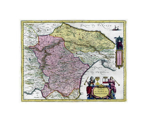 Terra Di Bari Et Basilicata, Atlas Maior Sive Cosmographia Blaviana, Qua Solvm, Salvm, Coelvm, Accvratissime Describvntvr., Publisher:Joan Blaeu