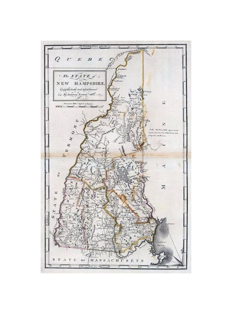 The State of New Hampshire. Compiled chiefly from actual Surveys. By Samuel Lewis, 1813., Carey's General Atlas, Improved And Enlarged; Being A Collection Of Maps Of The World And Quarters, Their Principal Empires, Kingdoms, andc.... Philadelphia: Publis