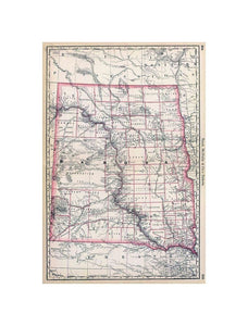Rand, McNally and Co.'s Dakota., Rand, McNally and Co.'s Business Atlas Containing Large Scale Maps of Each State and Territory of the United States, The Provinces Of Canada, West India Islands, Etc., Etc. Together with a Complete Reference Map of the Wo