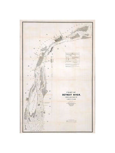 Chart Of Detroit River, From Lake Erie To Lake St. Slair. Surveyed in, 1840, '41, and '42, By Lieutenants J.N. Macomb And W.H. Warner, Corps Of Topl. Engineers; Under The Direction Of Captain, W.G. Williams,. Corps T. Engs., Chart Of Detroit River, From