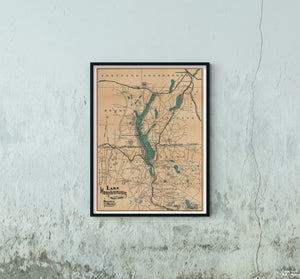 Boston and Maine Railroad Maps, Lake Memphremagog and About There 1903
