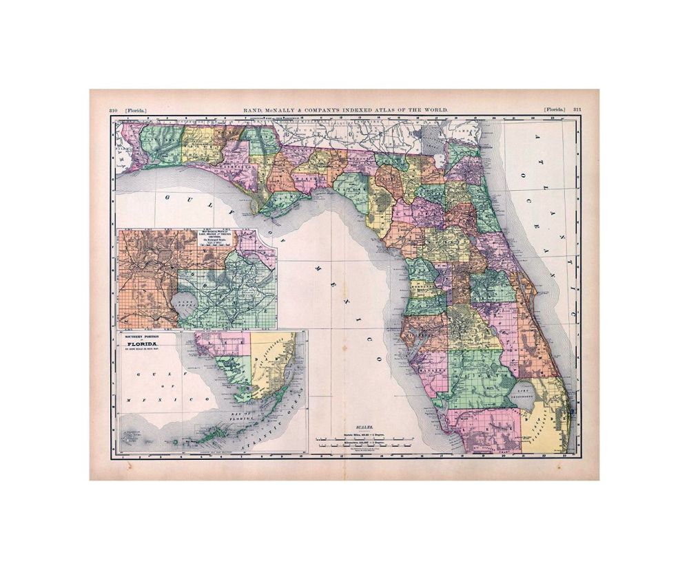 United States Maps, Florida 1894