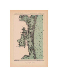13th Annual Report of the US Geological Survey, Copano Bay 1893 - New York Map Company