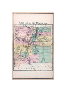 Page's Map of New Mexico, 1886., Illustrated Atlas Of Winnebago And Boone Counties, Illinois... Also Maps of Michigan, Indiana, Ohio, Illinois, Wisconsin, Minnesota, Iowa, Missouri, Dakota, Nebraska, Kansas, Montana, Colorado, New Mexico, Arizona, Texas,