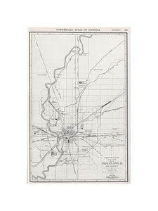 Commercial Atlas of America. Rand McNally 14 x 21 Inch Map of Indianapolis and Vicinity., Rand McNally and Co.'s Commercial Atlas Of America. Fifty-Fifth Edition... Engraved, Printed, And Published By Rand McNally and Company, Chicago, U.S.A., 1924. (on
