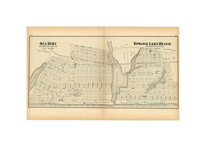 Atlas of the New Jersey Coast, Sea Girt and Spring Lake Beach 1878