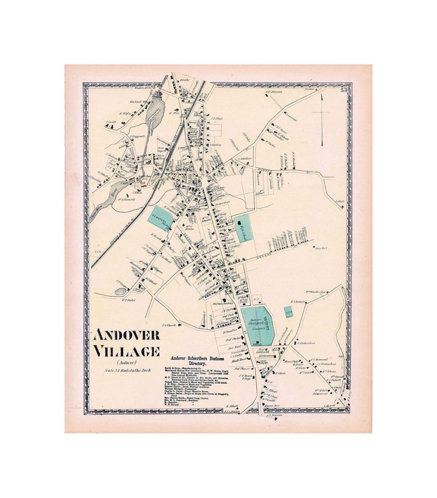 Atlas of Essex County Massachusetts, Andover 1872