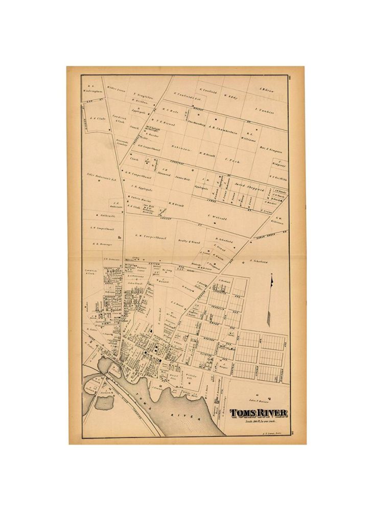 Atlas of the New Jersey Coast, Toms River 1878
