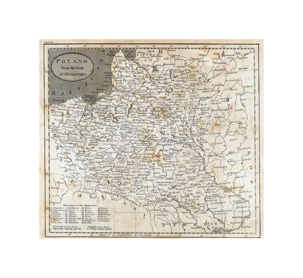 Poland From The Best Authorities. Includes "Reference to the Palatinates., A General Atlas, Being A Collection Of Maps Of The World And Quarters, Their Principal Empires, Kingdoms, andc. Containing Fifty Eight Maps And Charts. Philadelphia: Published By