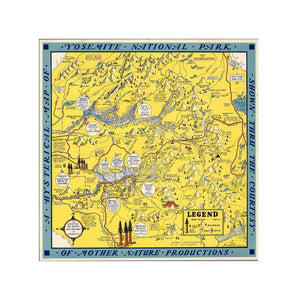 24in, A Hysterical Map of Yosemite National Park Shown thru the Courtesy of Mother Nature Production., A Hysterical Map of Yosemite National Park Shown thru the Courtesy of Mother Nature Production.,