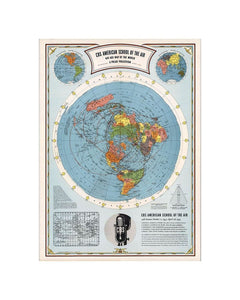 CBS American School of the Air, Air Age Map of the World, A Polar Projection., CBS American School of the Air, Air Age Map of the World, A Polar Projection.,