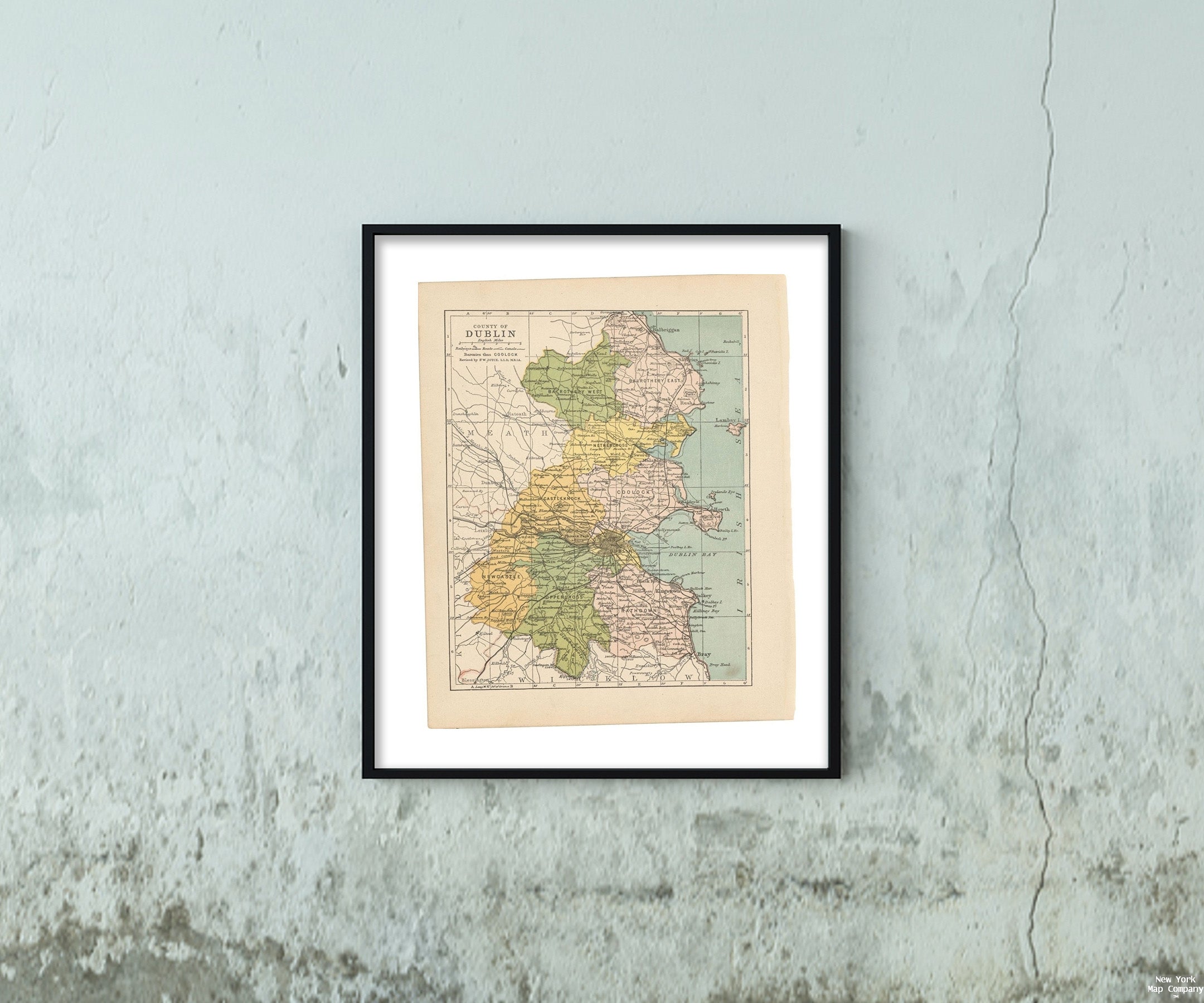 Irish County Maps, Dublin, 1900