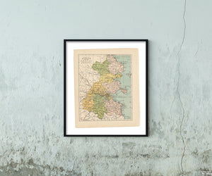 Irish County Maps, Dublin, 1900