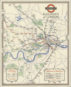 Underground Railways of London. (Designed by) E. G. Perman. 1927. (Cover title) What to See and How to Travel. Summer 1928. Underground. Map of the Electric Railways of London. 55, Broadway, Westminster, S.W. 1., Underground Railways of London. (Designed