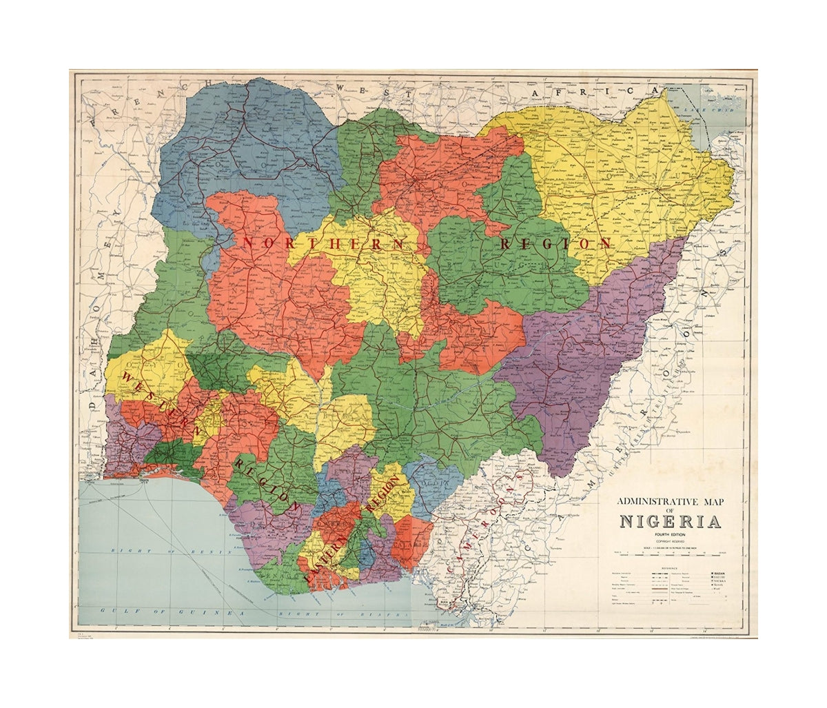 Administrative Map of Nigeria., Administrative Map of Nigeria., See Note field above.