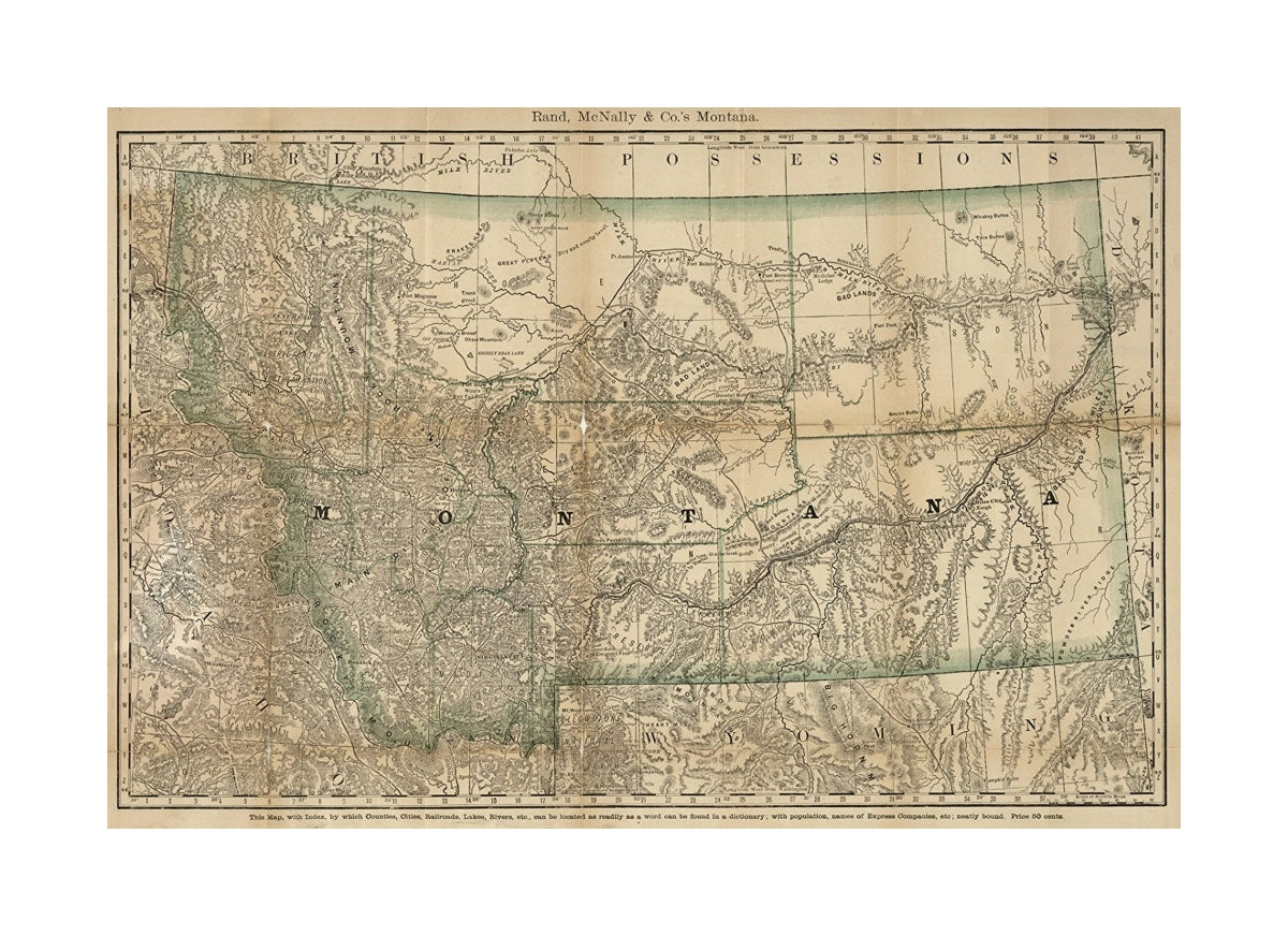 Rand, McNally and Co.'s Montana., Rand, McNally and Co.'s Montana., See note field above.
