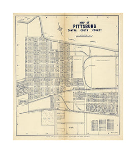 Map of Pittsburg, Contra Costa County., Thomas Bros. Recreational and Statistical Atlas, California., Title is from the cover. There is no title page. Date is estimated. 1st "road" atlas of California. According to Tom Lennon of Thomas Brothers Map Co. i