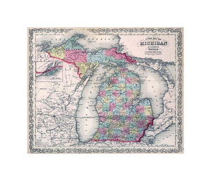 A New Map of Michigan. 30. By J.L. Hazzard. Published By Charles Desilver, No. 714 Chestnut Street, Philadelphia. Entered... 1859, by Charles Desilver... Pennsylvania. (inset) Isle Royale. (to accompany) A New Universal Atlas Containing Maps of the vario