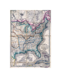 Wyld's Military Map Of The United States, The Northern States, And The Southern Confederate States: With The Forts, Harbours, Arsenals And Military Positions. James Wyld, 457 Strand; Charing Cross East And 2, Royal Exchange London. London, Published By J