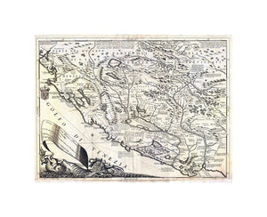 This is Vincenzo Maria Coronelli's 1690 map of Montenegro. Covers the Dalmatian coast from Dubrovnik to Gjiri i Drinit, including all of modern day Montenegro as well as parts of adjacent Croatia, Albania, and Bosnia Herzegovina. Most of Coronelli's maps