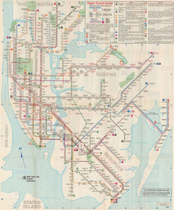 New York City Transit Maps, NYC Rapid Transit Map 1969