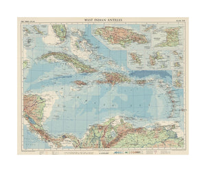 West Indian Antilles. The Geographical Institute Edinburgh. Edited by John Bartholomew, M.C. LL. D. Copyright - John Bartholomew and Son, LTD., The Times Atlas of the World. Mid-Century Edition, Edited by John Bartholomew, M.C., LL.D. Cartographer by Roy