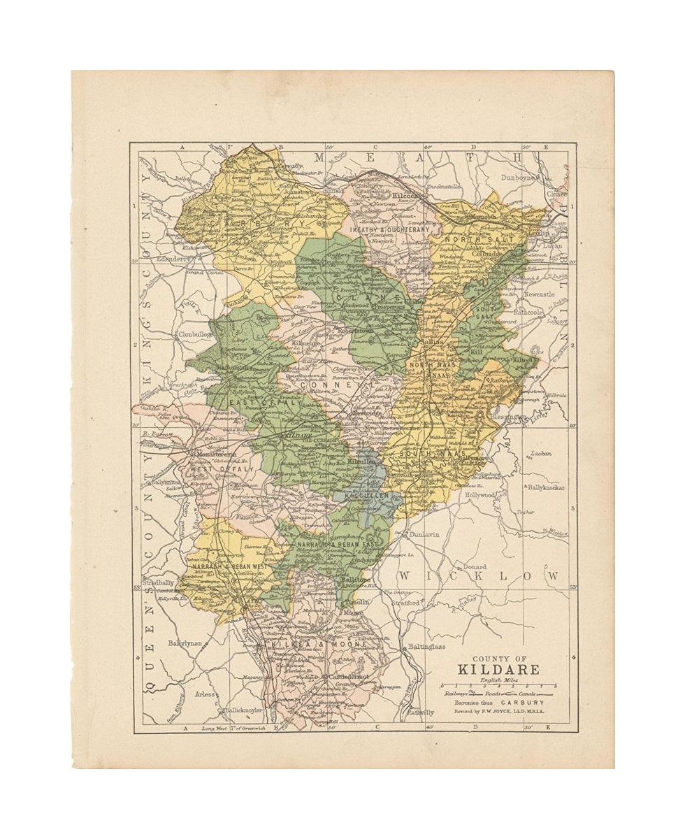Irish County Maps, Kildare 1900