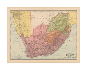 Rand McNally's Atlas of The World, South Africa 1892