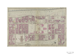 1911 map of Philadelphia Plate 38: Bounded by Hudson River (Riverside Park, Riverside Drive), W. 125th Street, Morningside Drive, Columbus Avenue, and W. 108th Street. G.W. Bromley and Co. (Publisher) Publisher/ G.W. Bromley and Co.
