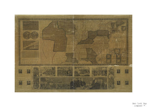 1840 map of New York Phelps and Ensign's travellers' guide, and map of the United States: containing the roads, distances, steam boat and canal routes andc. Phelps and Ensign (Publisher) Publisher/ Phelps and Ensign