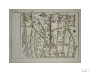 1921 map of Philadelphia Plate 16, Part of Section 9, Borough of the Bronx. Bounded by Depot Place, Sedgwick Avenue, Boscobel Avenue, Jerome Avenue, W. 166th Street and Harlem River G.W. Bromley and Co. (Author) Publisher/ G.W. Bromley and Co.