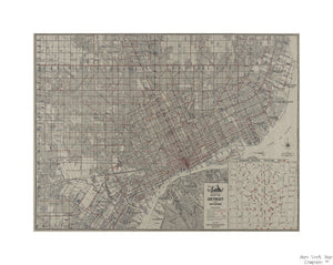 map of Street guide of Detroit, Highland Park, Hamtramck, Deerborn, River Rouge, Grosse Pointe and Grosse Pointe Park... Publisher/Notes: