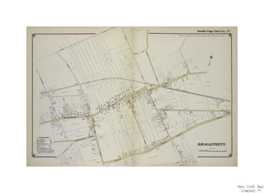 1915 - 1917 map of Brooklyn Amagansett E.B. Hyde and Co. (Publisher) Publisher/ E. Belcher Hyde