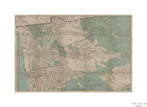 map of New Map of the Borough of the Bronx, City of New York . Publisher/Notes: