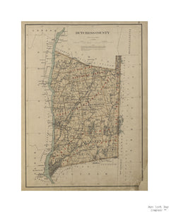 1895 map of New York New York State, Plate No. 9 Map of Dutchess Count Bien, Joseph R. (Publisher) Publisher/ Bien, Joseph R.