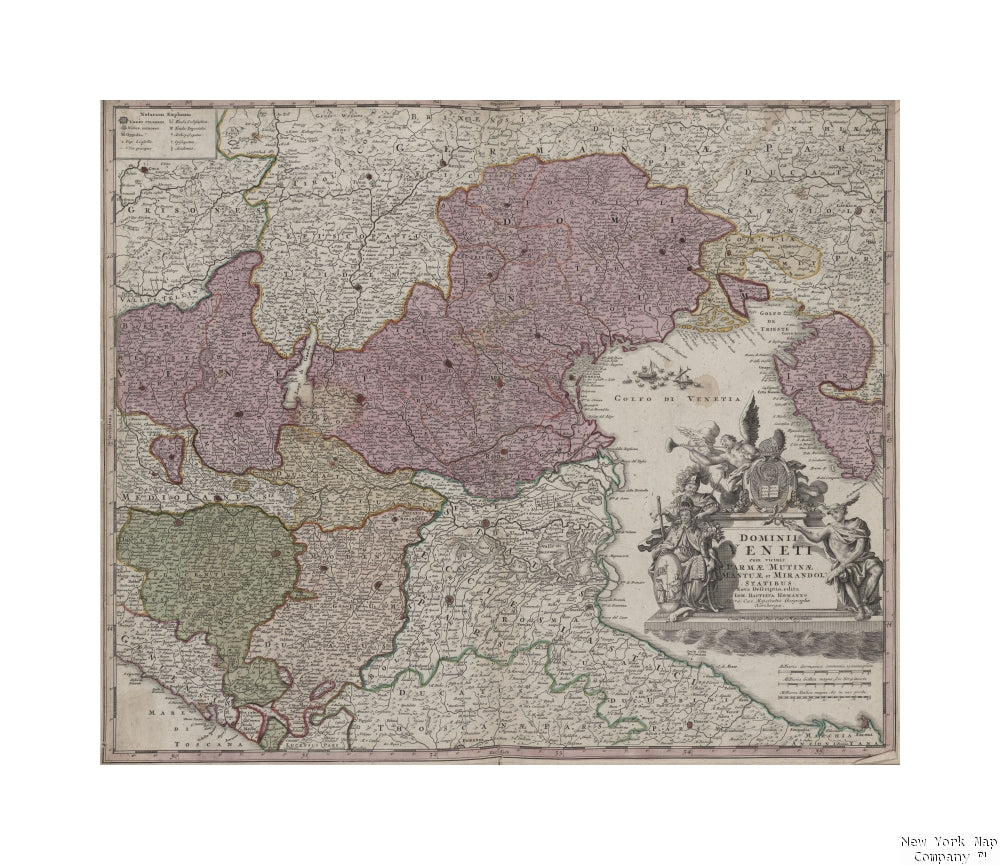 map of Nuremberg Dominii Veneti cum vicinis Parmae Mutinae Mantuae et Mirandol... Homann, Johann Baptist, 1663-1724 (Cartographer) Publisher/Notes: