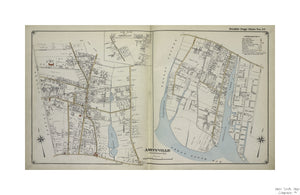 1915 - 1917 map of Brooklyn Amityville E.B. Hyde and Co. (Publisher) Publisher/ E. Belcher Hyde