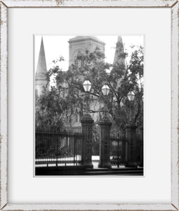 Historic Photos 1920 Photo St. Louis Cathedral from Jackson Square, New Orleans