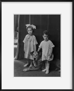 Photo: Bates, Blanche, Miss Mrs George Creel, Children, Dog, Photograph, Arnold Genthe