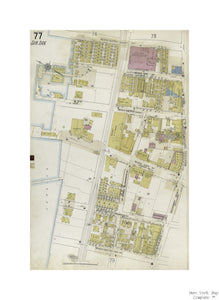 1912 map of New York Queens V. 8, Plate No. 77 Map bounded by Beach 100th St., Rockaway Beach Blvd., Beach 105th St., Jamaica Ba Sanborn Map Company (Publisher) Publisher/ Sanborn Map Company
