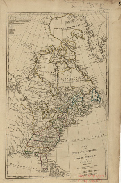 1774 mapVintage map of the British Empire in North America. Map Subjects: America | British | North America - New York Map Company