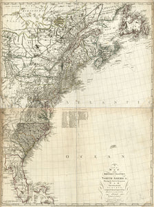 1777 map A new map of the British colonies in North America, shewing the seat of the present war, taken from the best surveys, compared with and improved from manuscripts of several noblemen and gentlemen. Published .. by John Andrews .. and Andrew Dury.
