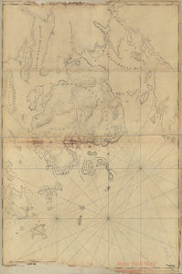 1776 map Mount Desert Island and neighboring coast of Maine. Map Subjects: Atlantic Coast | Atlantic Coast Me | Coasts | Hancock County | Maine | Mount Desert Island | Mount Desert Island Me | Nautical Charts |